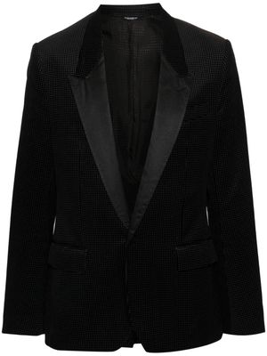 Dolce & Gabbana Pre-Owned 2000s polka dot notched lapels blazer - Black
