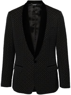 Dolce & Gabbana Pre-Owned 2000s shawl lapels jacquard blazer - Black