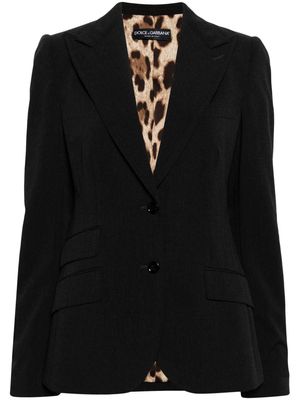 Dolce & Gabbana Pre-Owned 2000s single-breasted wool-blend blazer - Black
