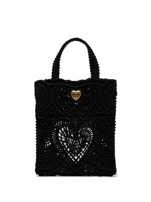 Dolce & Gabbana Pre-Owned 2010-2020 small Beatrice cordonetto lace tote bag - Black