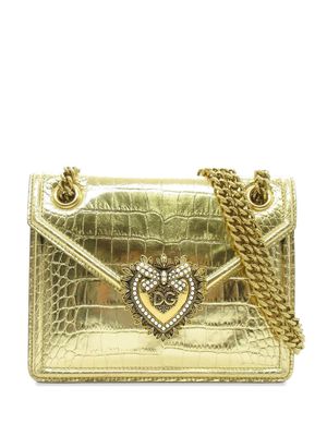 Dolce & Gabbana Pre-Owned 2010-2022 mini Devotion crossbody bag - Gold