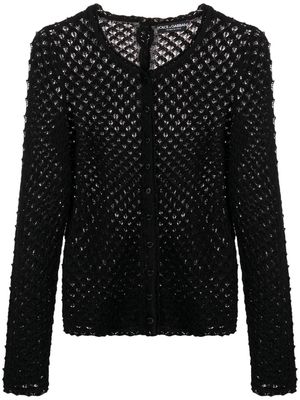 Dolce & Gabbana Pre-Owned crochet knit cardigan top - Black