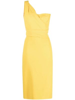 Dolce & Gabbana Pre-Owned one-shoulder fitted midi dress - Yellow