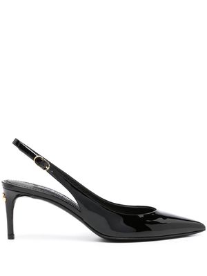 Dolce & Gabbana Pre-Owned patent-leather slingback pumps - Black