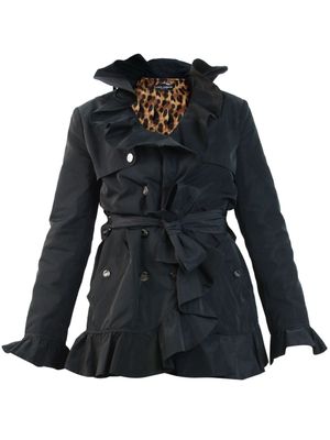 Dolce & Gabbana Pre-Owned ruffled trench coat - Black