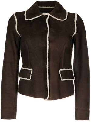 Dolce & Gabbana Pre-Owned single-breasted shearling jacket - Brown