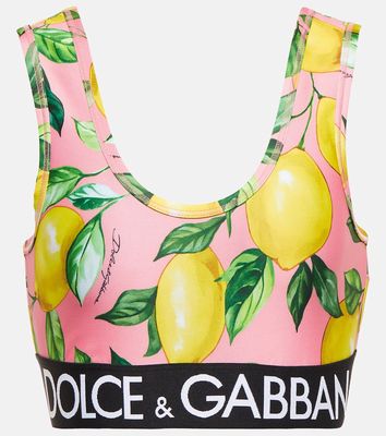 Dolce & Gabbana Printed sports bra