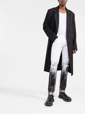 Dolce & Gabbana printed straight-leg jeans - White
