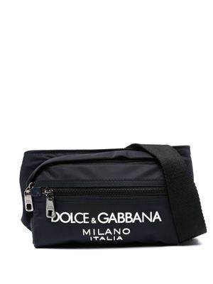 Dolce & Gabbana raised logo belt bag - Blue