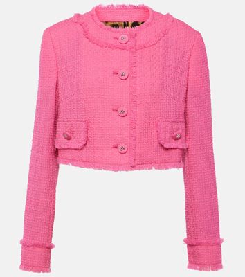 Dolce & Gabbana Raschel cropped wool-blend tweed jacket