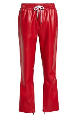 Dolce & Gabbana Re-Edition Faux Leather Joggers in Red