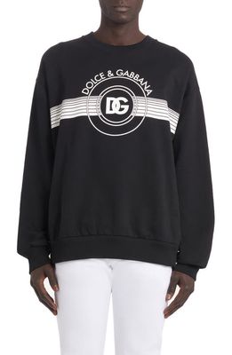 Dolce & Gabbana Re-Edition Logo Graphic Sweatshirt in Black
