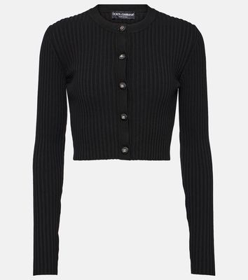 Dolce & Gabbana Ribbed-knit cropped cardigan