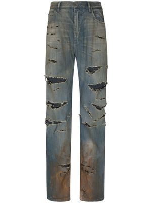 Dolce & Gabbana ripped-detail distressed jeans - Blue