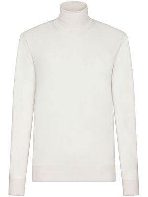 Dolce & Gabbana roll-neck cashmere-silk jumper - White