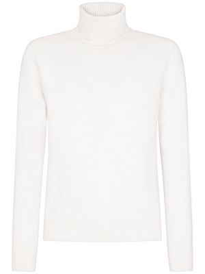 Dolce & Gabbana roll-neck virgin wool jumper - White