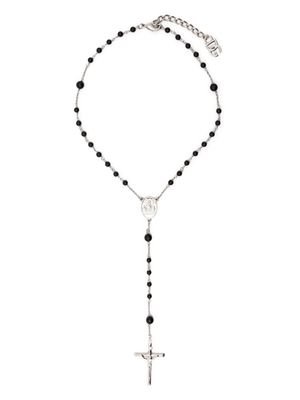 Dolce & Gabbana rosary cross-pendant necklace - Silver
