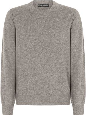 Dolce & Gabbana round-neck cashmere jumper - Grey