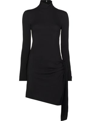 Dolce & Gabbana ruched high neck mini dress - Black