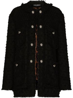 Dolce & Gabbana rush-stitch single-breasted jacket - Black