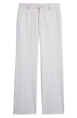 Dolce & Gabbana Sallia Flat Front Straight Leg Stretch Wool Twill Pants in Pastel Grey