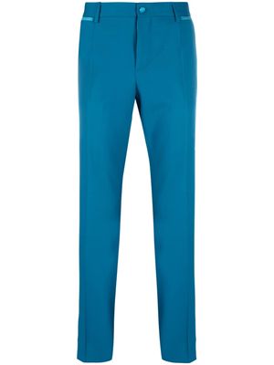 Dolce & Gabbana satin-trim tailored trousers - Blue