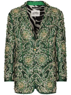Dolce & Gabbana sequin-design blazer - Green