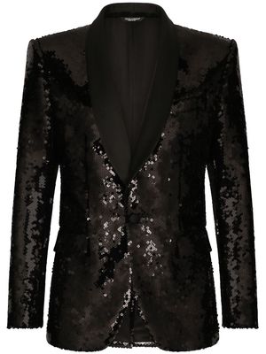 Dolce & Gabbana sequin-embellished suit - Black