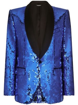 Dolce & Gabbana sequin-embellished suit - Blue