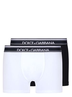 Dolce & Gabbana set of two logo-tape cotton boxers - Blue