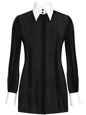 Dolce & Gabbana sheer cotton blouse - Black