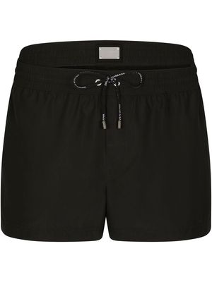Dolce & Gabbana short double-waistband swim shorts - Black