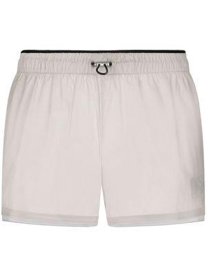 Dolce & Gabbana short drawstring swim shorts - Grey