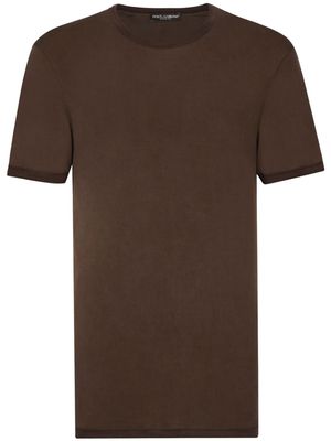 Dolce & Gabbana short-sleeve cotton T-shirt - Brown