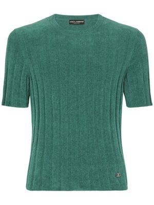 Dolce & Gabbana short-sleeve knitted sweater - Green