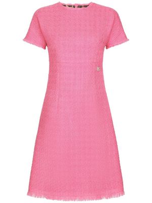 Dolce & Gabbana short-sleeve tweed minidress - Pink
