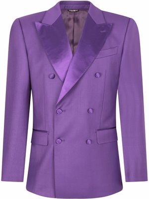 Dolce & Gabbana Sicilia-fit double-breasted suit - Purple