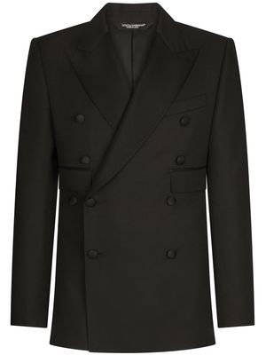 Dolce & Gabbana Sicilia-fit double-breasted tuxedo blazer - Black