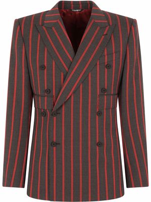 Dolce & Gabbana Sicilia-fit pinstriped double-breasted suit - Black