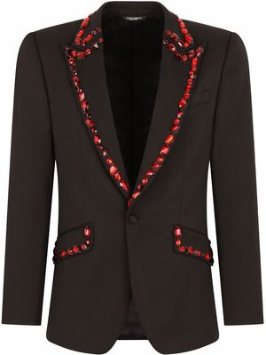Dolce & Gabbana Sicilia-fit rhinestone-embellished suit - Black