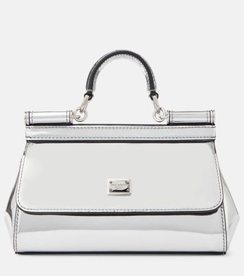 Dolce & Gabbana Sicily Small mirrored leather tote bag