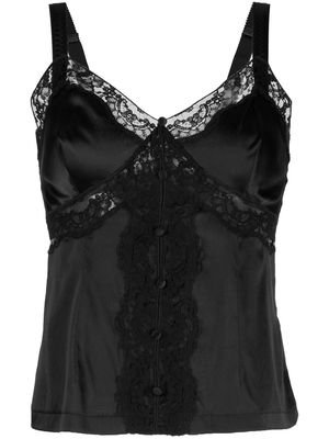 Dolce & Gabbana silk lace vest top - Black
