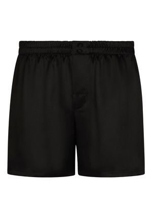 Dolce & Gabbana silk-satin lounge shorts - Black