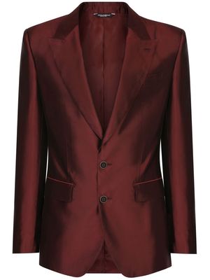 Dolce & Gabbana silk slim-fit two-piece suit - Red