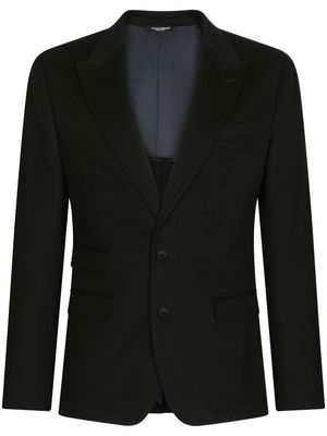 Dolce & Gabbana single-breasted cashmere blazer - Black