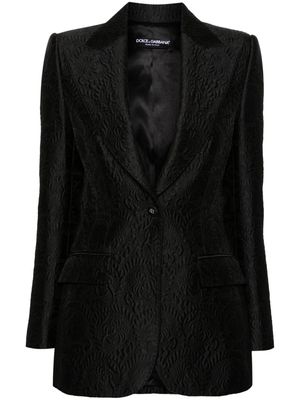 Dolce & Gabbana single-breasted jacquard blazer - Black