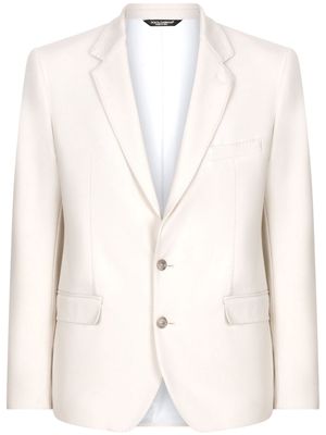 Dolce & Gabbana single-breasted notched-lapels blazer - White