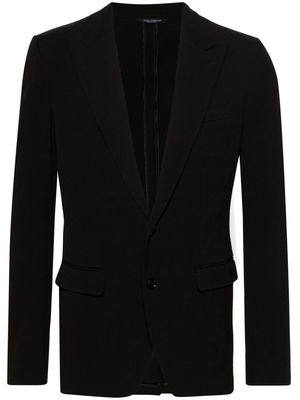 Dolce & Gabbana single-breasted textured blazer - Black