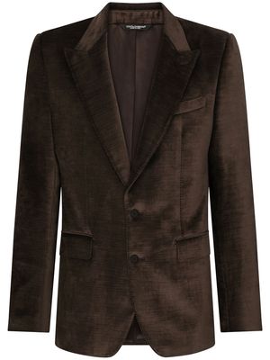 Dolce & Gabbana single-breasted two-piece suit - Brown