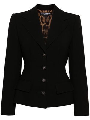 Dolce & Gabbana single-breasted virgin wool blazer - Black